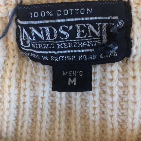 Lands End  💯 % cotton waffle knit pullover size M - Picture 3 of 4